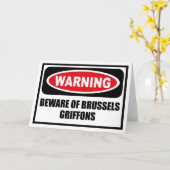 Warnung BEWERTUNG BRÜSSEL GRIFFONS Grußkarte Karte (Gelbe Blume)