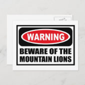 Warnung BEWERTUNG DER BERGLIONEN Postkarte (Vorne/Hinten)