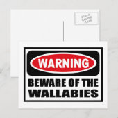 Warnung BEWERTUNG DER WALLABIES Postkarte (Vorne/Hinten)
