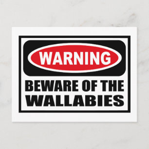 Warnung BEWERTUNG DER WALLABIES Postkarte