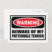 Warnung BEWERTUNG MEINER PATTERDALE TERRIER Postka Postkarte (Vorne/Hinten)