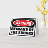 Warnung BEWUSSTSEIN DER SKUNKS Grußkarte Karte (Gelbe Blume)