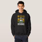 Warnung Bison Wasserbüffel Hoodie (Vorne ganz)
