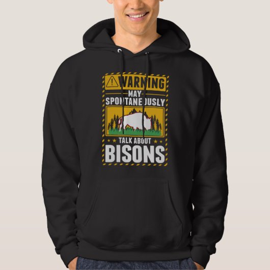Warnung Bison Wasserbüffel Hoodie (Vorderseite)