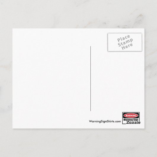 Warnung - BITE Postkarte (Rückseite)