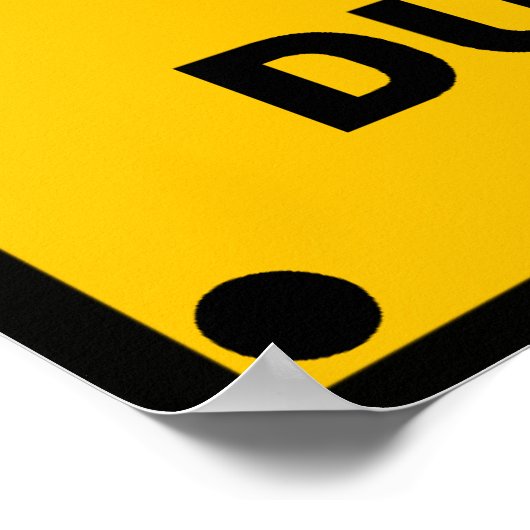 Warnung ~ Bitte beachten ~ Warnzeichen Poster (Ecke)