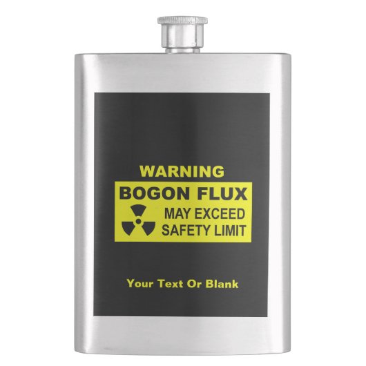 Warnung: Bogon Flux Flachmann (Vorderseite)