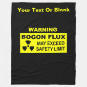 Warnung: Bogon Flux Fleecedecke (Vorderseite)