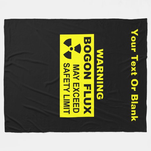 Warnung: Bogon Flux Fleecedecke (Vorderseite (Horizontal))