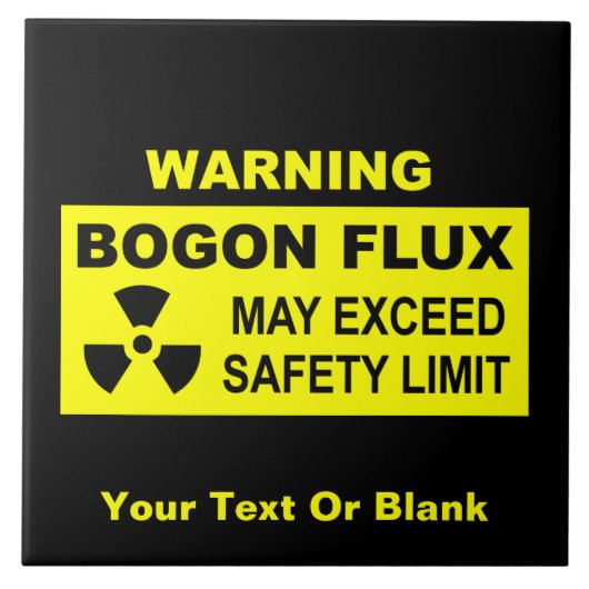 Warnung Bogon Flux Fliese (Vorderseite)