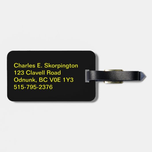 Warnung: Bogon Flux Gepäckanhänger (Rückseite horizontal)