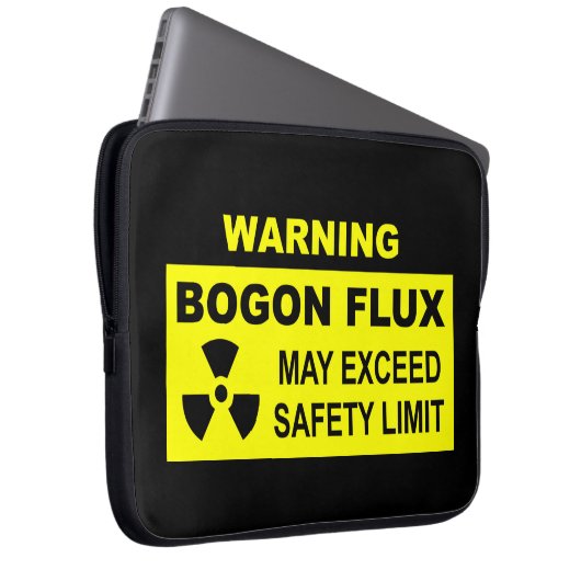 Warnung: Bogon Flux Laptopschutzhülle (Vorne Rechts)