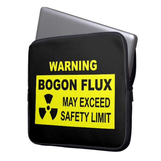 Warnung: Bogon Flux Laptopschutzhülle (Vorderseite Links)