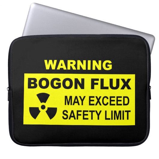 Warnung: Bogon Flux Laptopschutzhülle (Vorderseite)