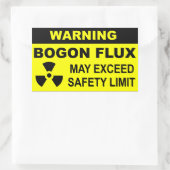 Warnung: Bogon Flux Rechteckiger Aufkleber (Tasche)