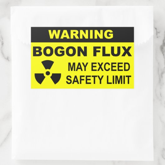 Warnung: Bogon Flux Rechteckiger Aufkleber (Tasche)