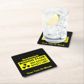 Warnung: Bogon Flux Rechteckiger Pappuntersetzer (Vor Ort)