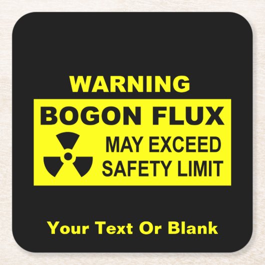 Warnung: Bogon Flux Rechteckiger Pappuntersetzer (Vorderseite)