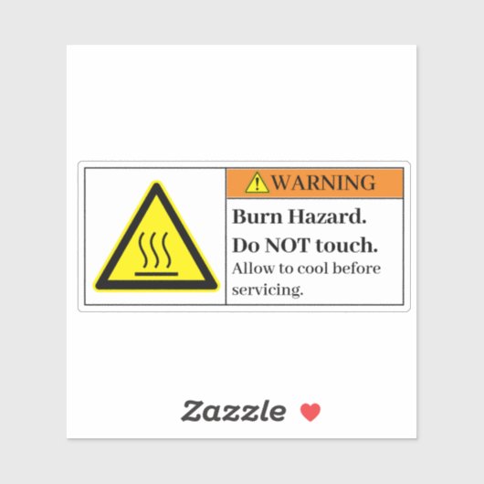 Warnung/Brandgefahr Aufkleber (Blatt)