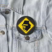 Warnung: Bücher stehen vor! Button (Beispiel)