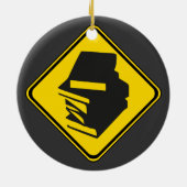 Warnung: Bücher stehen vor! Keramikornament (Hinten)