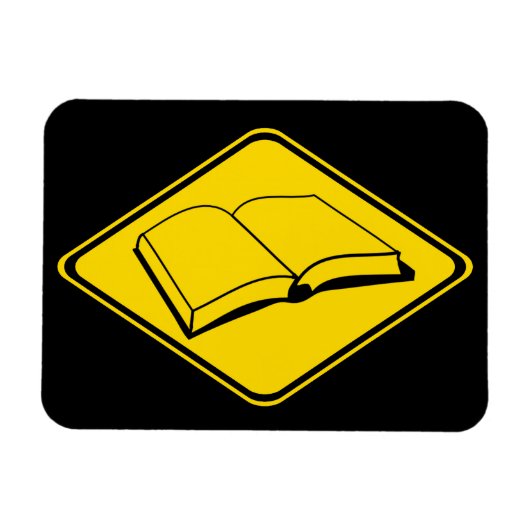 Warnung: Bücher stehen vor! Magnet (Horizontal)
