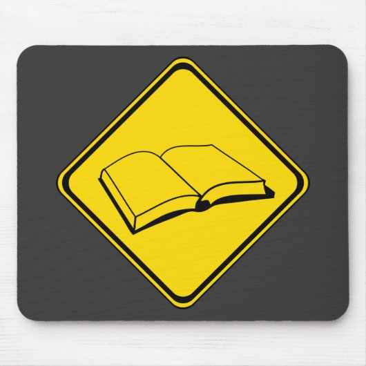 Warnung: Bücher stehen vor! Mousepad (Vorne)