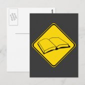Warnung: Bücher stehen vor! Postkarte (Vorne/Hinten)