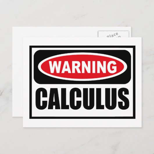 Warnung CALCULUS Postkarte (Vorne/Hinten)