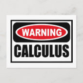 Warnung CALCULUS Postkarte (Vorderseite)