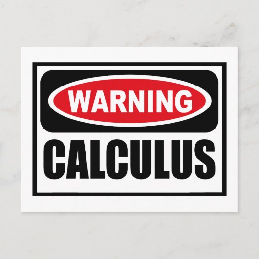 Warnung CALCULUS Postkarte (Vorderseite)