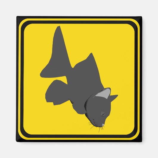 Warnung: Catfish Xing! Magnet (Vorne)