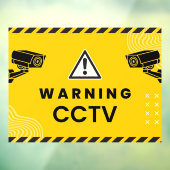 Warnung CCTV Surveillance Camera Amber Fensteraufkleber (Blatt 3)