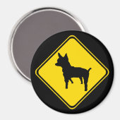 Warnung - Chihuahua Xing! Magnet (Vorderseite/Rückseite)