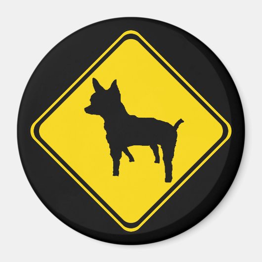 Warnung - Chihuahua Xing! Magnet (Vorne)