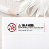 Warnung: Chochend Hazard Vending Label Aufkleber (Insitu)