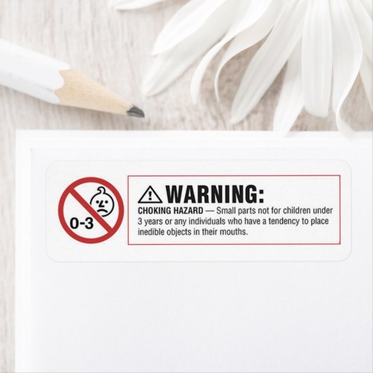 Warnung: Chochend Hazard Vending Label Aufkleber (Insitu)