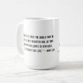 Warnung - christliche weißer Kaffee-Tasse Kaffeetasse (Vorderseite Links)