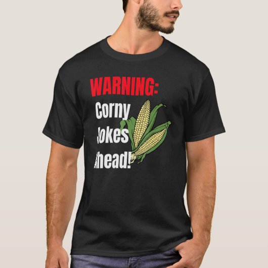Warnung Corny Jokes Ahead T-Shirt (Vorderseite)