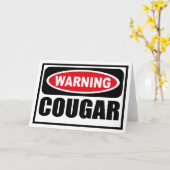 Warnung COUGAR Grußkarte Karte (Gelbe Blume)