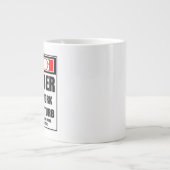 Warnung Crabber hart am Arbeitsplatz stört nicht Jumbo-Tasse (Vorderseite)