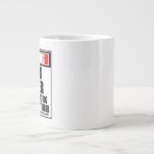 Warnung, dass Bank-Teller hart am Arbeitsplatz nic Jumbo-Tasse (Vorderseite)