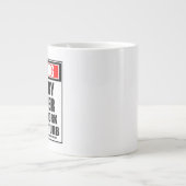 Warnung, dass Geschichtslehrer hart arbeiten Jumbo-Tasse (Vorderseite)