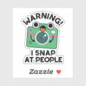 Warnung, dass ich an Leuten schwärze, die sich in  Aufkleber (Blatt)