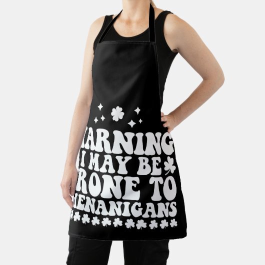 Warnung, dass ich anfällig für Shenanigans St Patr Schürze (InSitu)