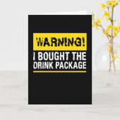 Warnung, dass ich das Getränkepaket gekauft habe Karte (Gelbe Blume)