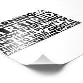 Warnung, dass ich müde bin, Rentner Fotodruck (Ecke)