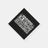 Warnung, dass ich müde bin, Rentner Serviette (Ecke)