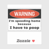 Warnung, dass ich schneller bin, weil ich Stoßfäng Aufkleber (Blatt)