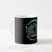 Warnung, dass ich über alles springe Parkour Kaffeetasse (Vorderseite Links)